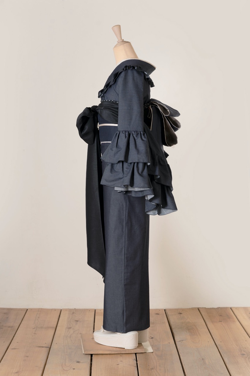 SAK-KMDF20220324 ダブルフリル着物(デニム)