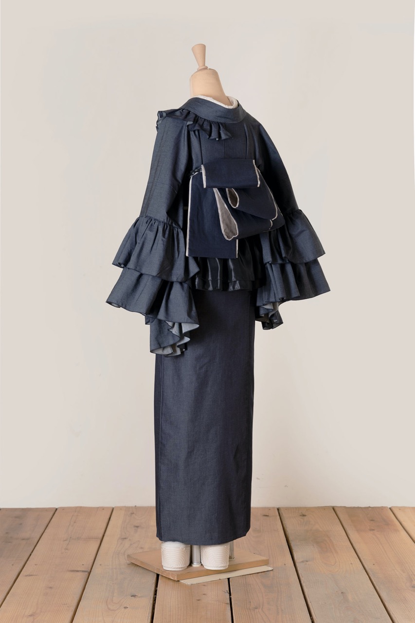 SAK-KMDF20220324 ダブルフリル着物(デニム)