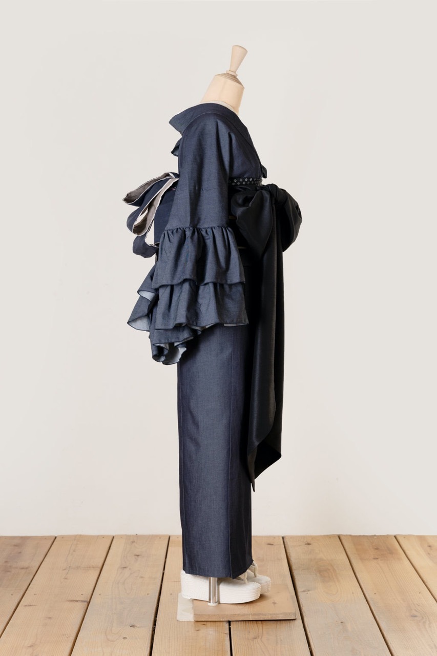 SAK-KMDF20220324 ダブルフリル着物(デニム)