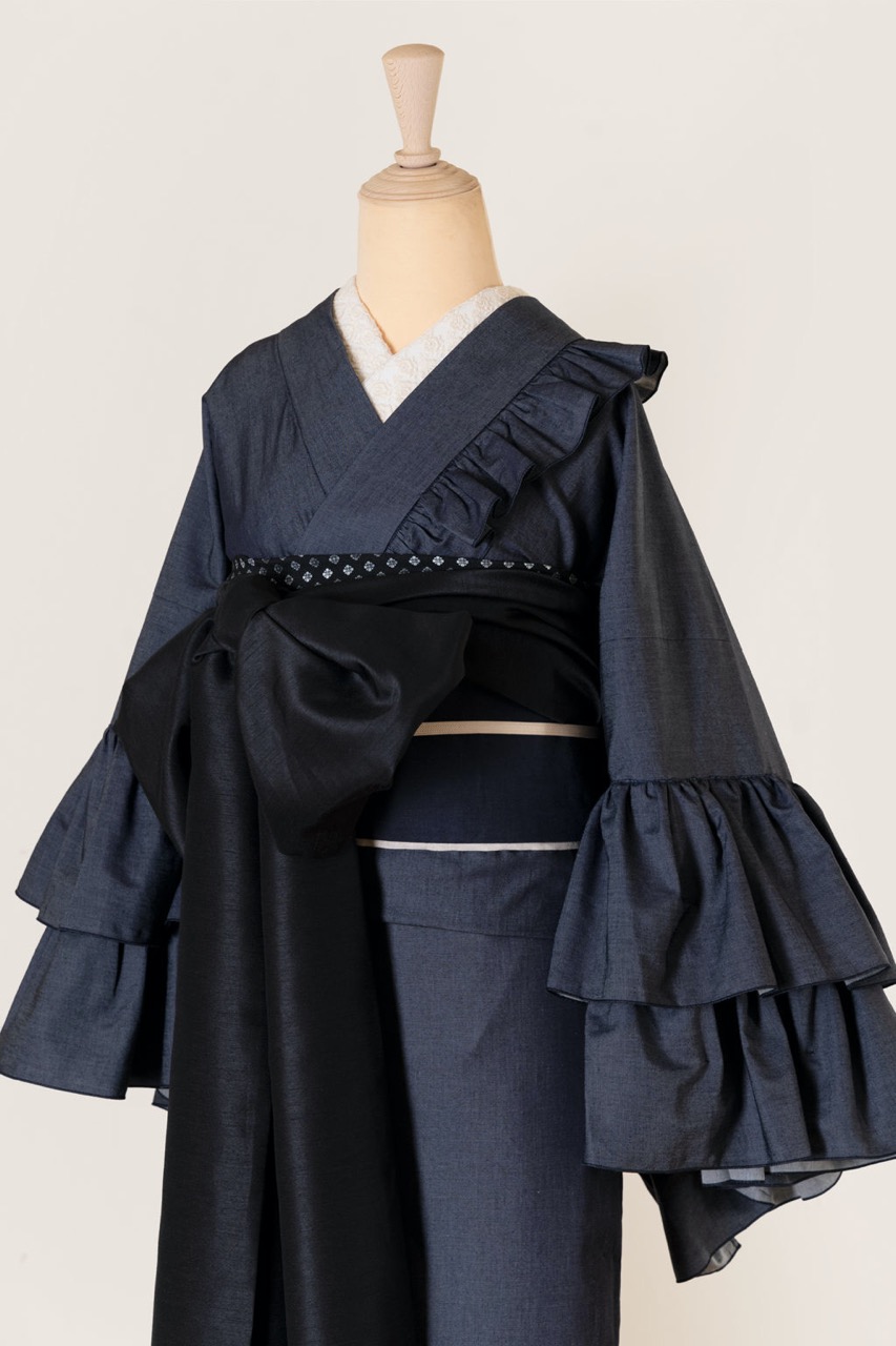SAK-KMDF20220324 ダブルフリル着物(デニム)