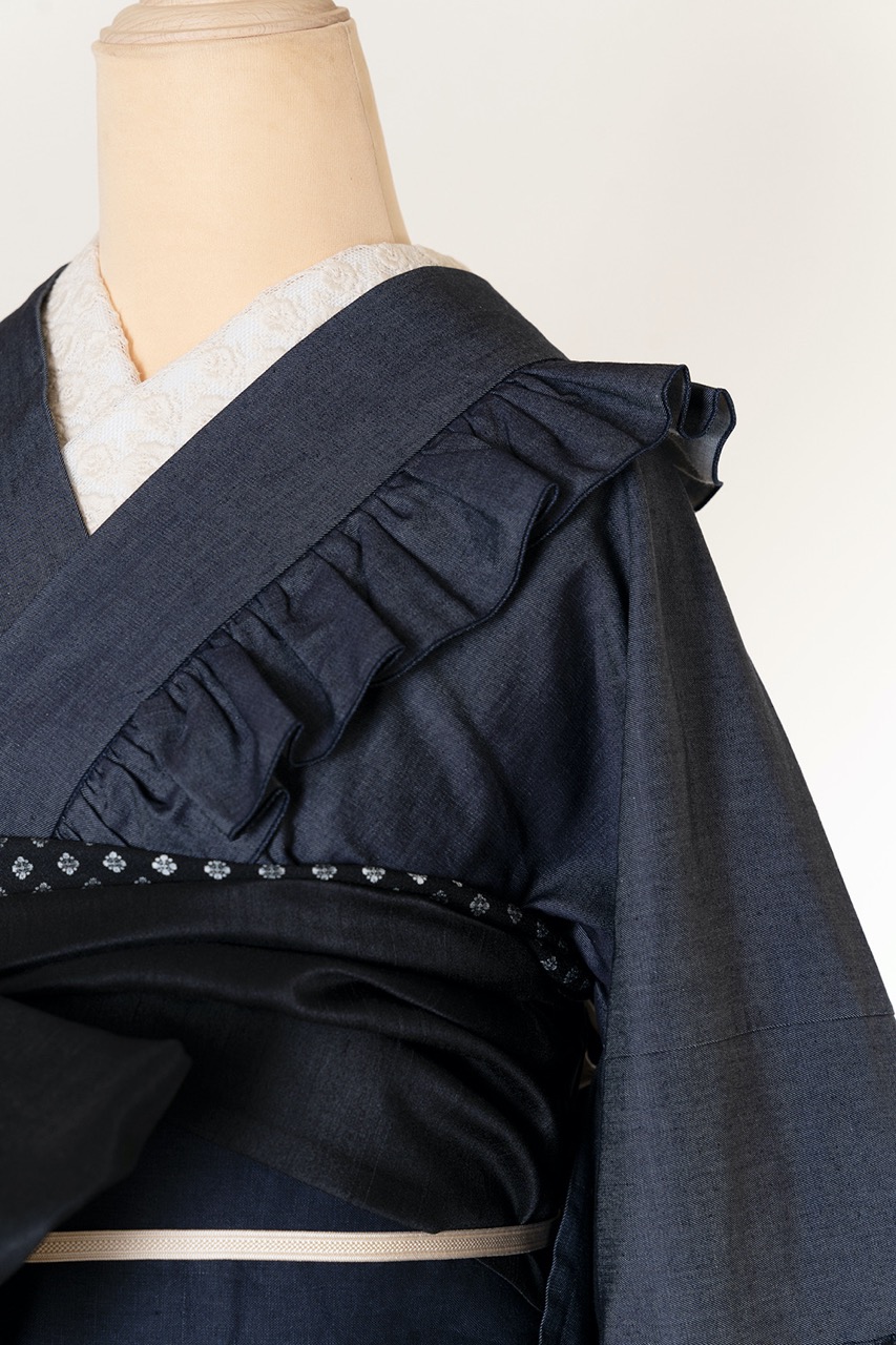 SAK-KMDF20220324 ダブルフリル着物(デニム)