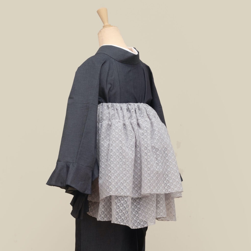 SAK-TFBLG260313　ティアードフリルベルト（レース・グレー）