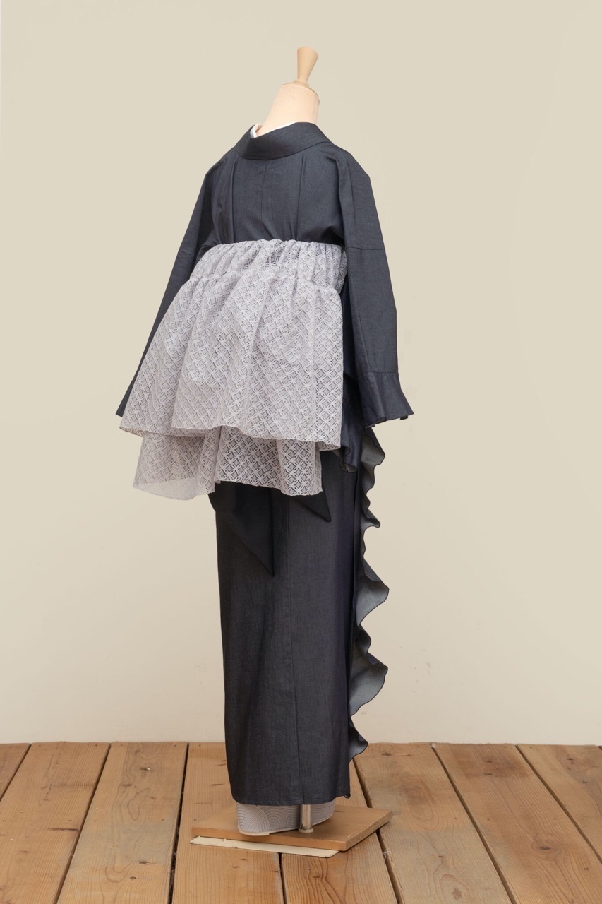 SAK-TFBLG260313　ティアードフリルベルト（レース・グレー）