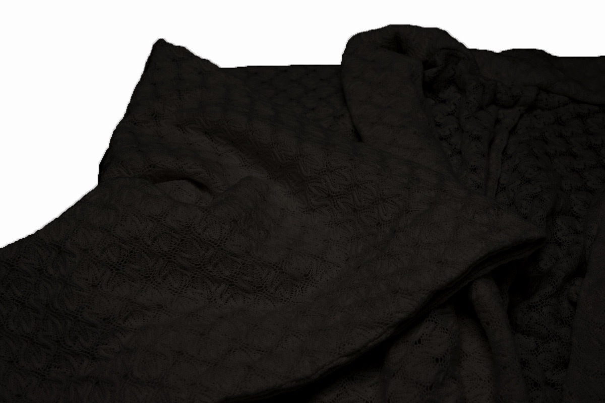 ひとえ羽織/ニットレース(ブラック) NH40701-3b 即納品