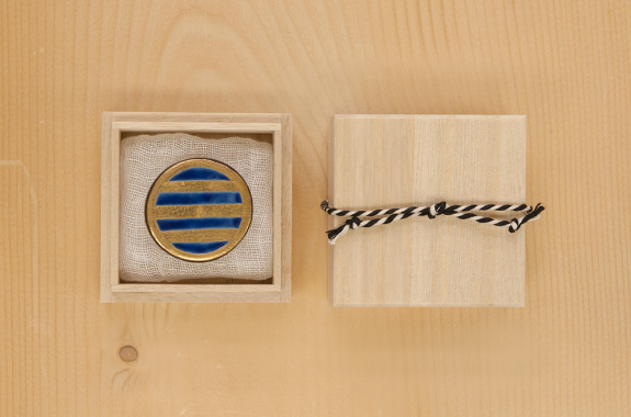 さく研究所オリジナル帯留　 丸三つ引　SAK-OD001b