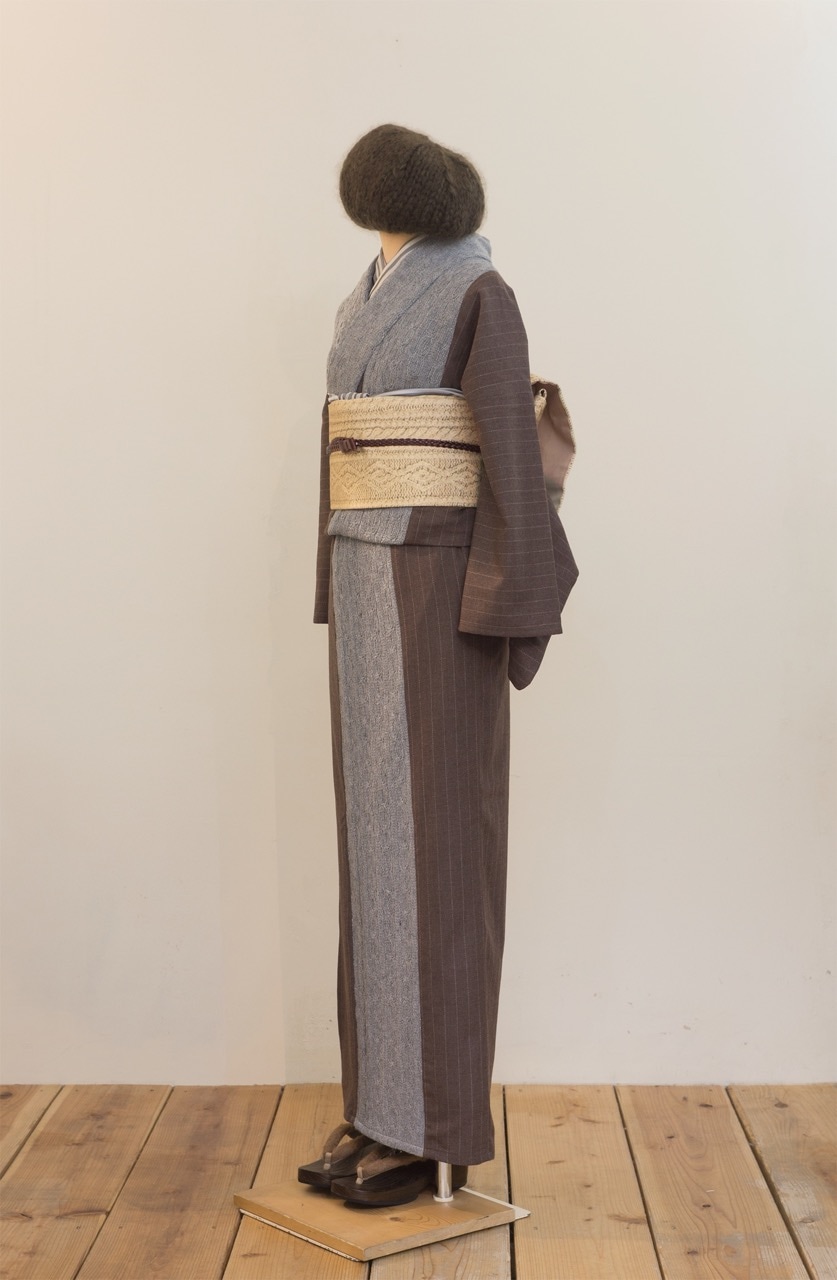 ビブヨーク着物・ニットウールストライプ SAK-KMBIB20171111