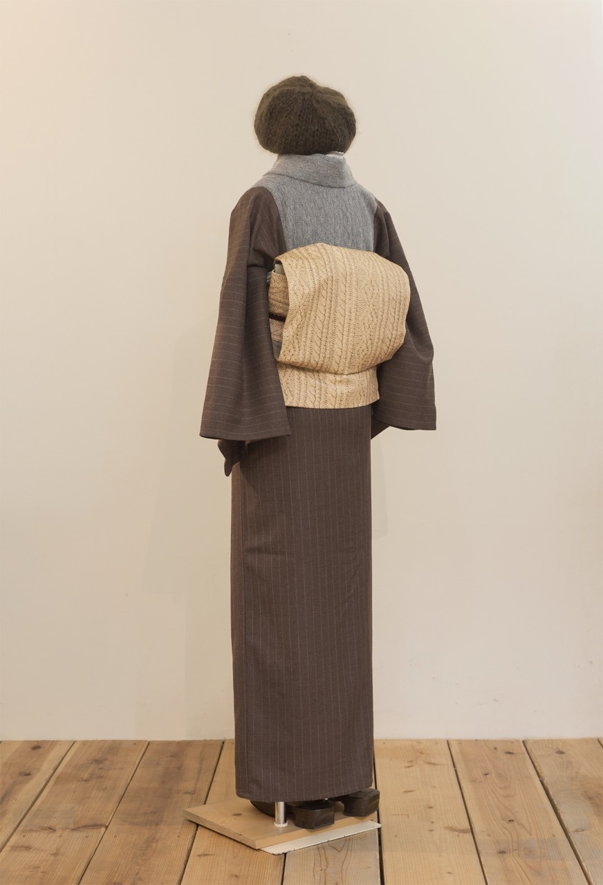 ビブヨーク着物・ニットウールストライプ SAK-KMBIB20171111