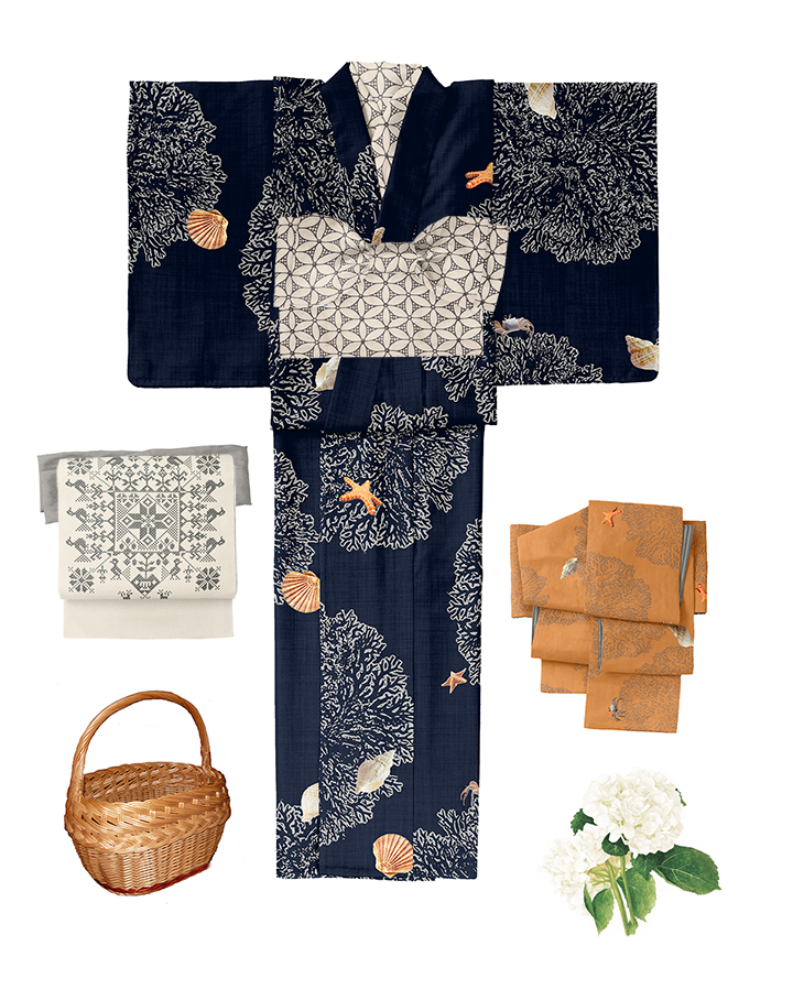 正絹名古屋帯/ステッチ（黒）　SAK-ONS0301a　