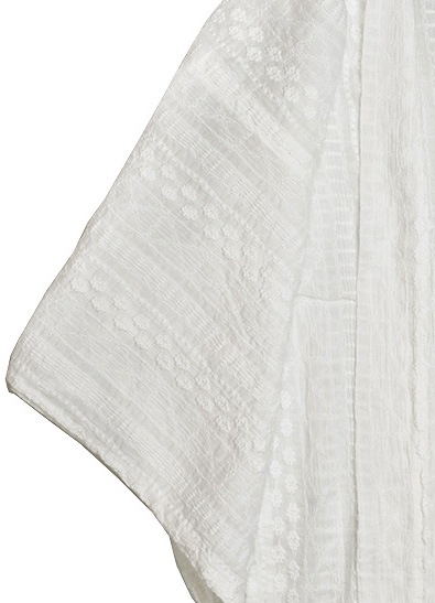 ひとえ羽織　シュリンクレース白　SAK-HA-03　即納品