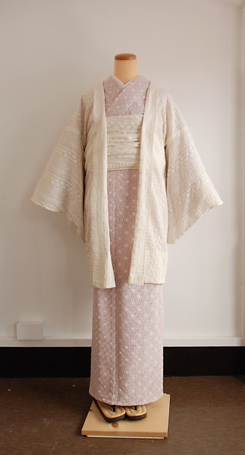 ひとえ羽織　シュリンクレース白　SAK-HA-03　即納品