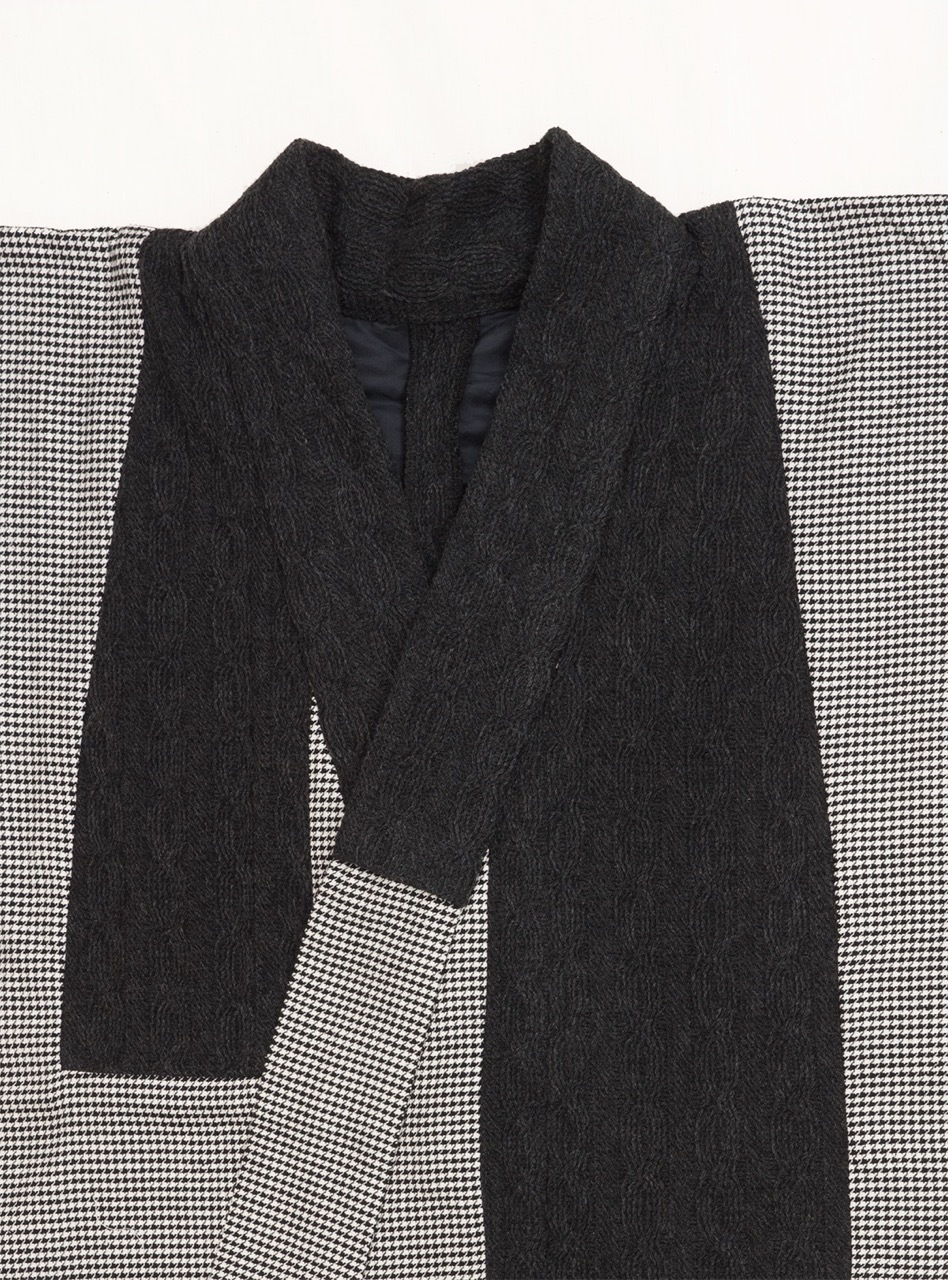 ビブヨーク着物/ニット千鳥格子     SAK-KMBIB20171110