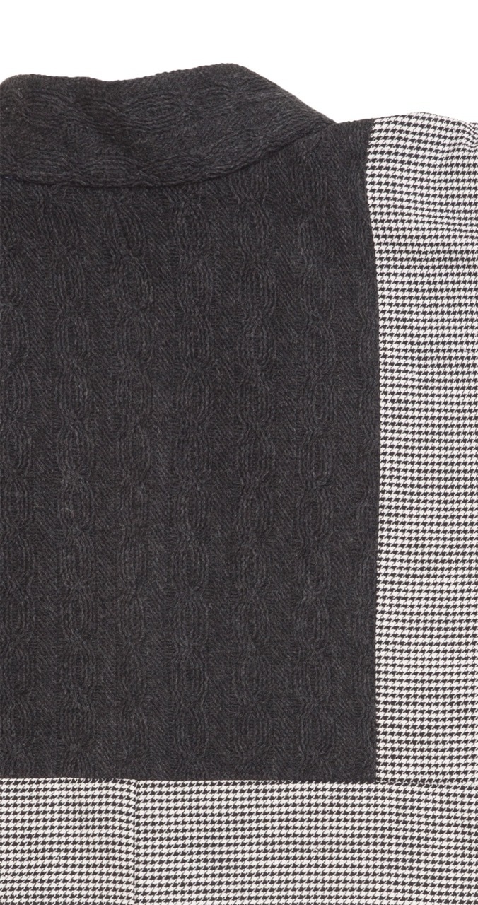 ビブヨーク着物/ニット千鳥格子     SAK-KMBIB20171110