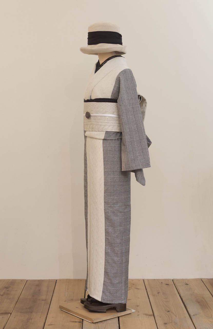 ビブヨーク着物/ニットグレンチェック    SAK-KMBIB20171109