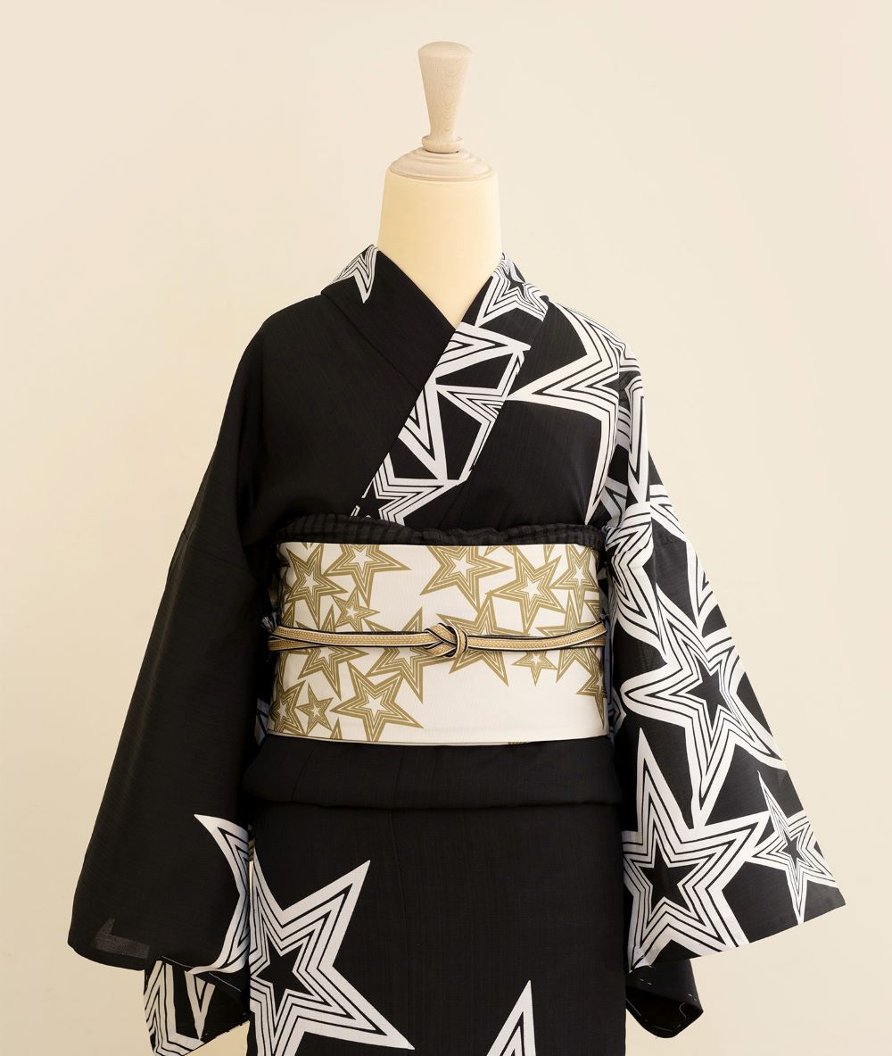 半幅帯（星（アイボリー））　sSAK-HNOP190515　即納品