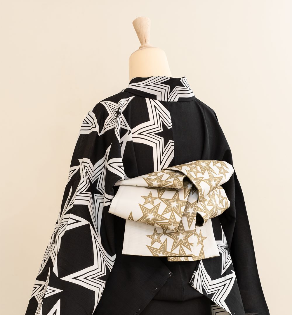 半幅帯（星（アイボリー））　sSAK-HNOP190515　即納品