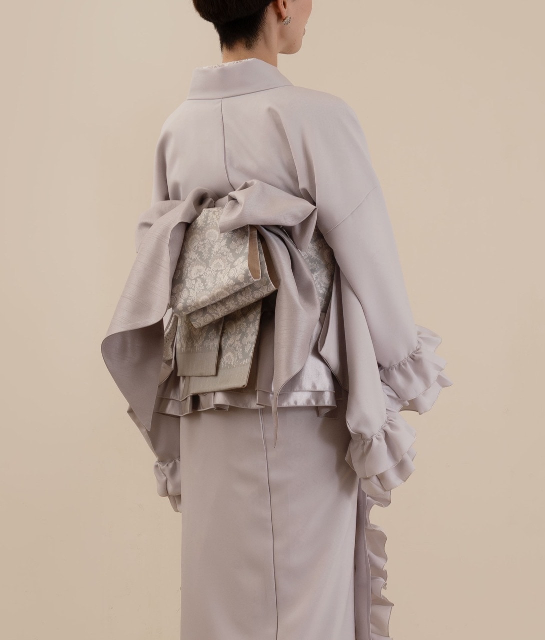 a*e様 ゴフクヤサンドットコム　さく研究所　片袖フリル着物 片袖フリル着物（バイカラー） SAK-KMKF20210518 | さく研究所