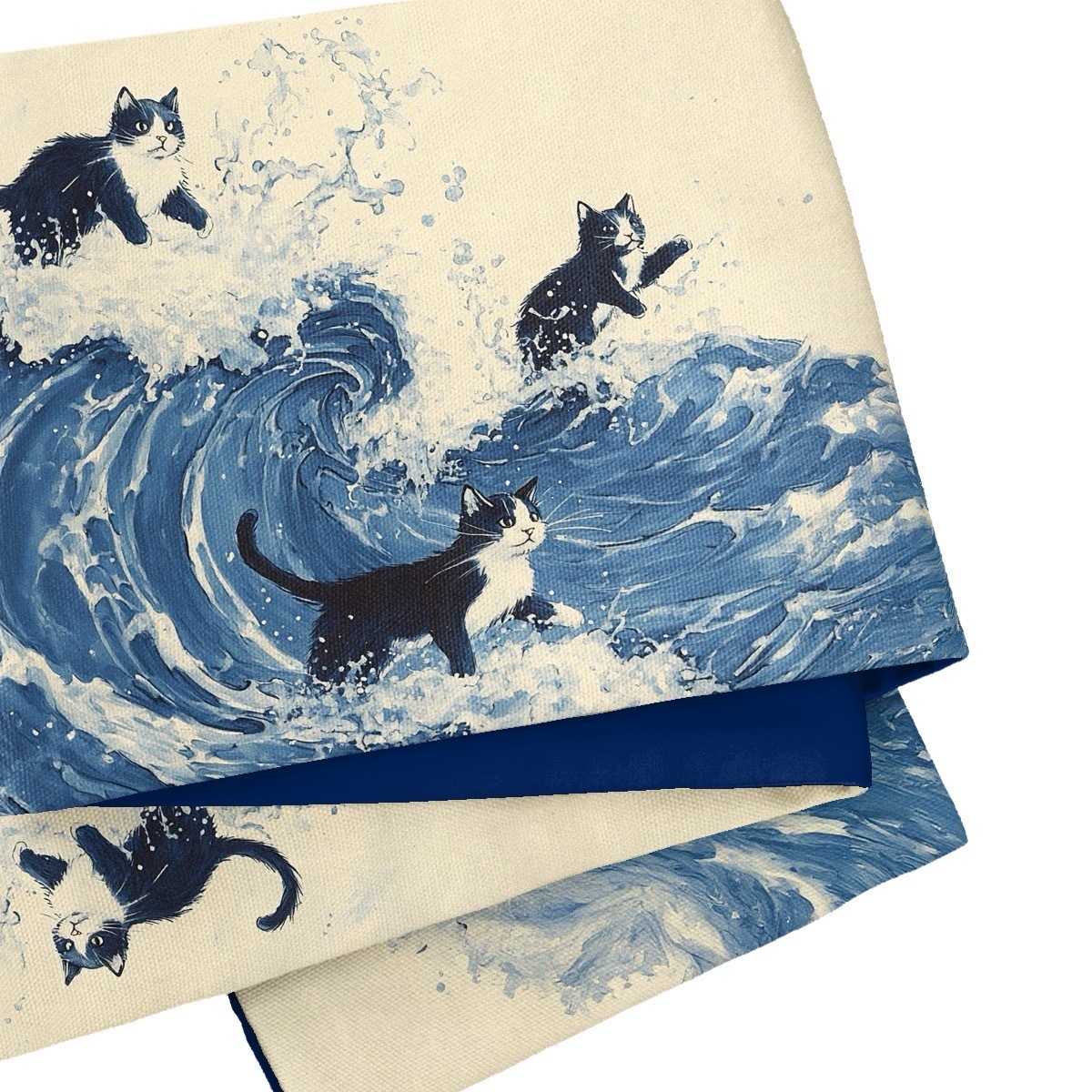 ゴフクヤサンドットコム　浮世絵　猫　半幅帯 ゴフクヤサンドットコム 浮世絵 猫 半幅帯