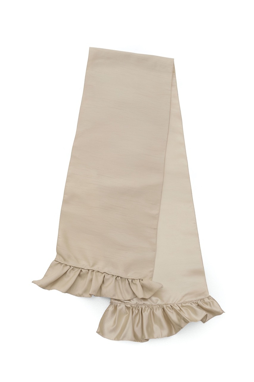 フリル帯揚（サンドベージュ）　SAK-OBAF241220