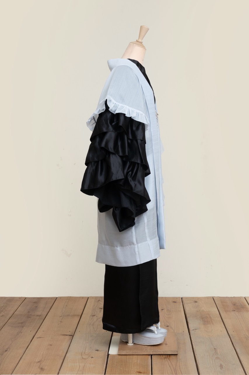 SAK-FJHA 20250722 フリルジレ羽織(シャンタン・ライトブルー)