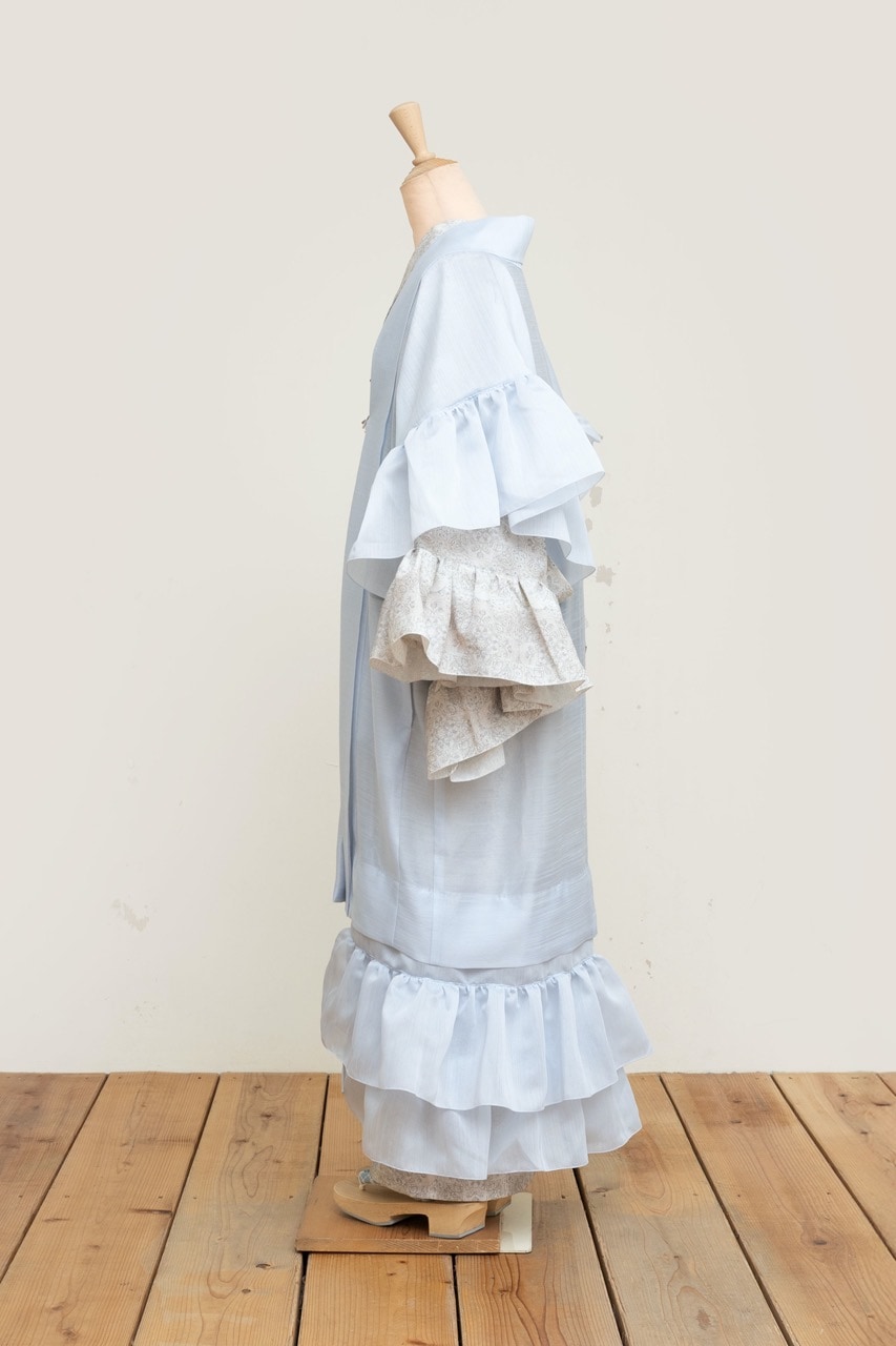 SAK-FJHA 20250722 フリルジレ羽織(シャンタン・ライトブルー)