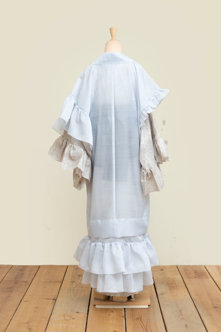 SAK-FJHA 20250722 フリルジレ羽織(シャンタン・ライトブルー)