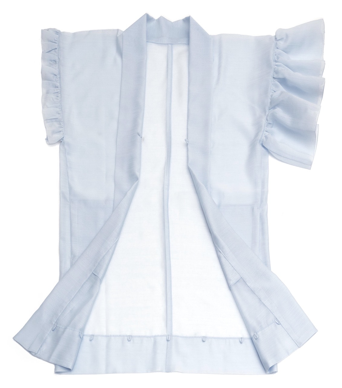 SAK-FJHA 20250722 フリルジレ羽織(シャンタン・ライトブルー)