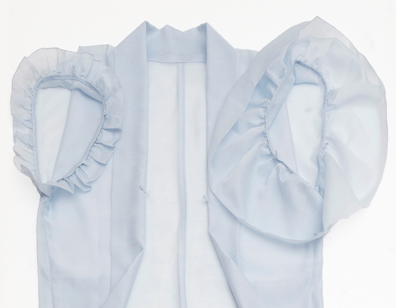 SAK-FJHA 20250722 フリルジレ羽織(シャンタン・ライトブルー)