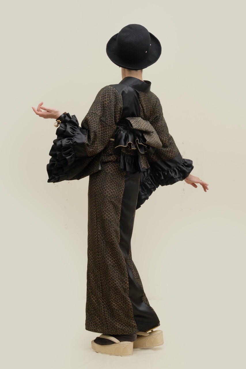 コンビネーションフリル着物（レオパード）　SAK-KMSFCN20251211