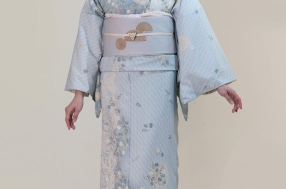 袷着物（in full bloom　グレー）　SAK-SMK221005