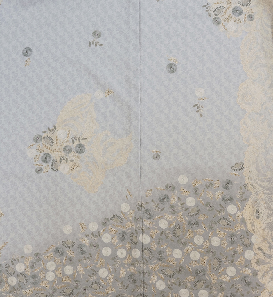 袷着物（in full bloom　グレー）　SAK-SMK221005