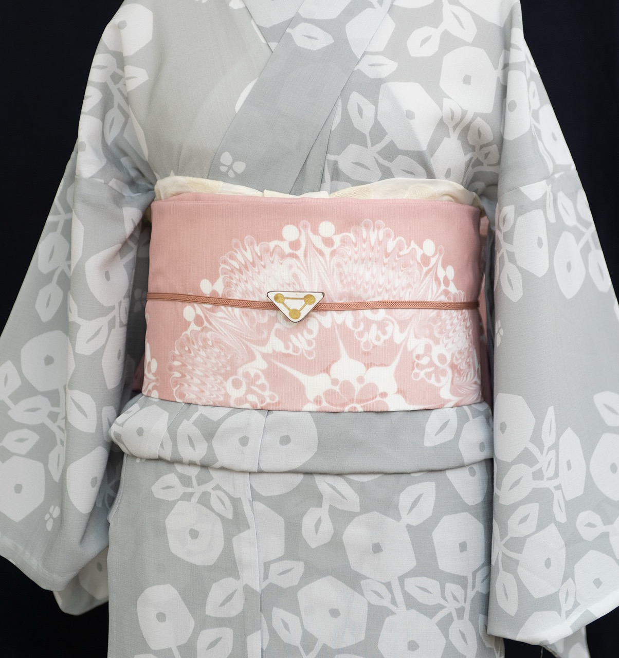 即納品　さく研究所　絽名古屋帯　sak-onp170726b