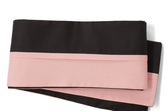 半幅帯 タック(ピンク×ブラック) SAK-HNOT200535 即納品