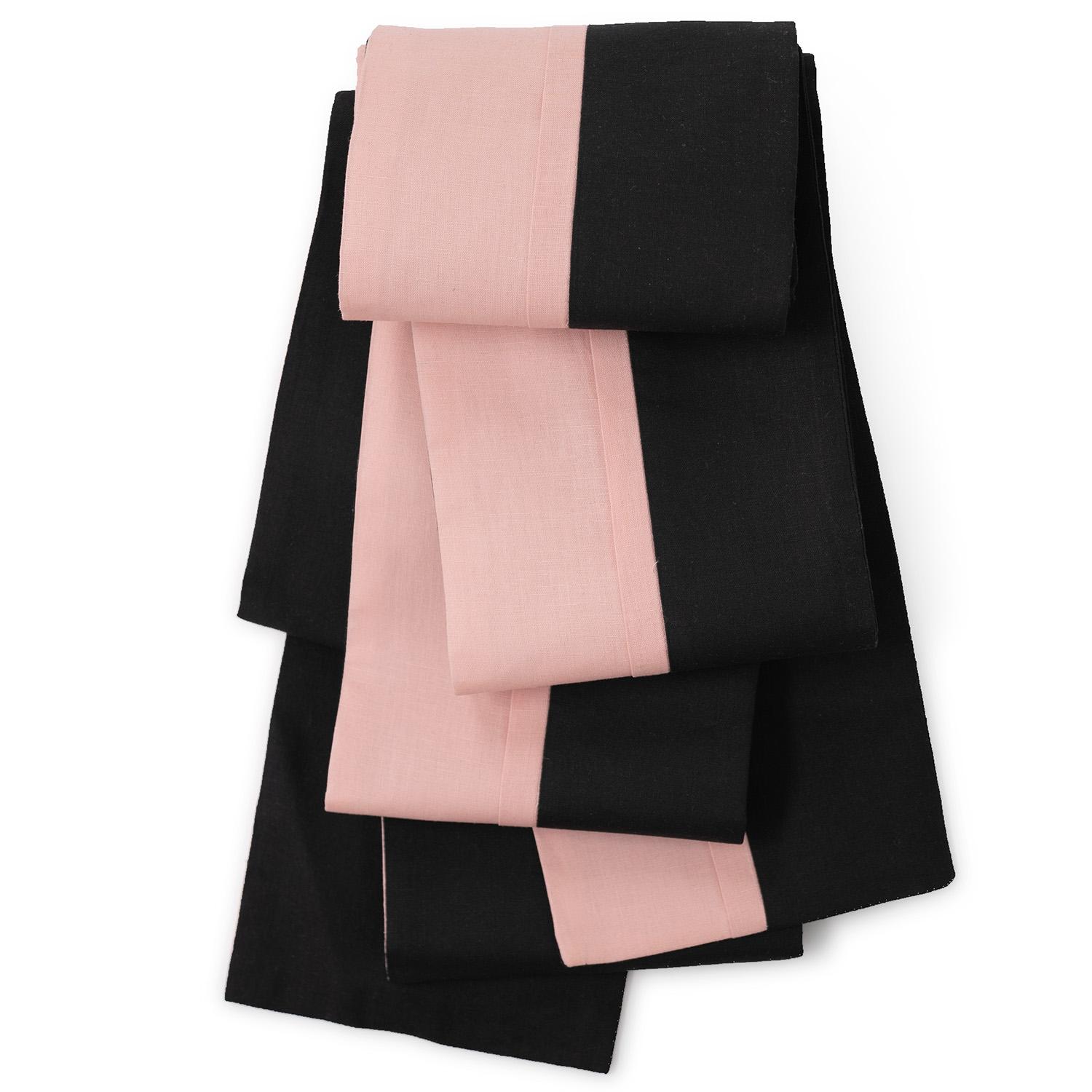 半幅帯 タック(ピンク×ブラック) SAK-HNOT200535 即納品