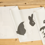 さくオリジナル 帯揚げ　うさぎ・薄いグレー　SAK-OBA102603a