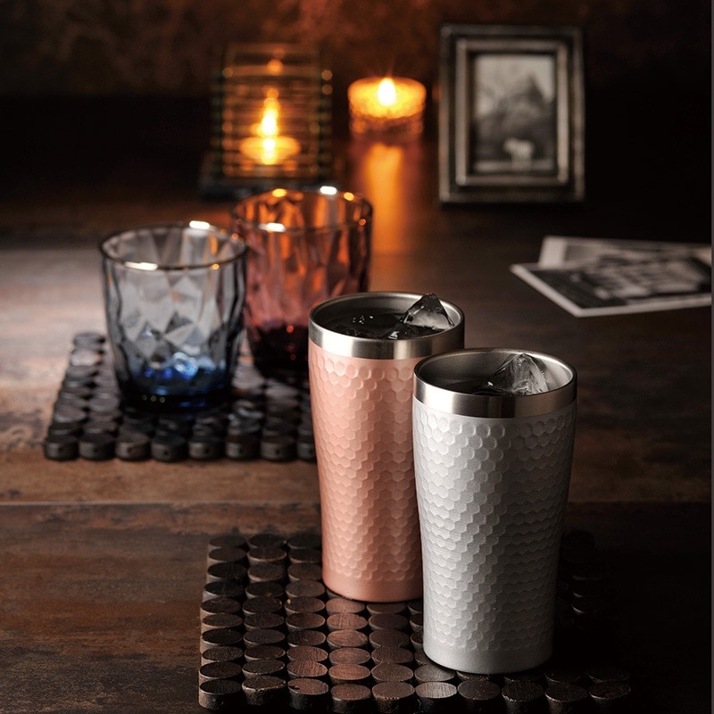 叙勲褒章叙位の記念品と額縁 菊紋入 ダイアナサーモタンブラー ペア