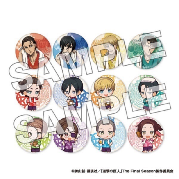 進撃の巨人 極楽湯コラボ商品 缶バッジ全12種 ランダム販売