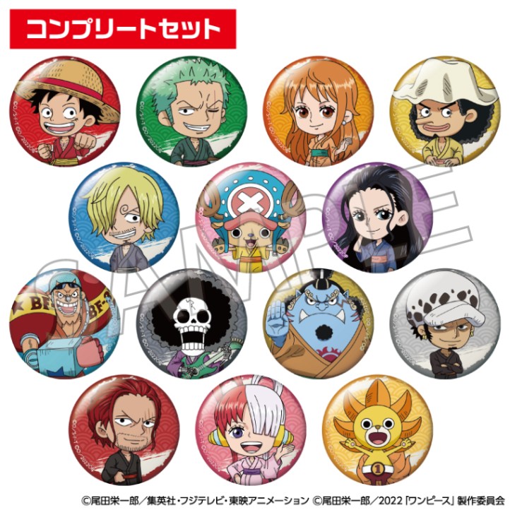 10月中旬頃発送 One Piece Film Red 極楽湯 トレーディングミニキャラ缶バッジ Box