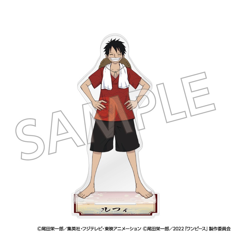 11月中旬頃発送 One Piece Film Red 極楽湯 アクリルスタンド ルフィ館内着
