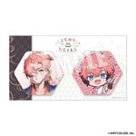 六角形缶バッジ2種セット 赤城ウェン