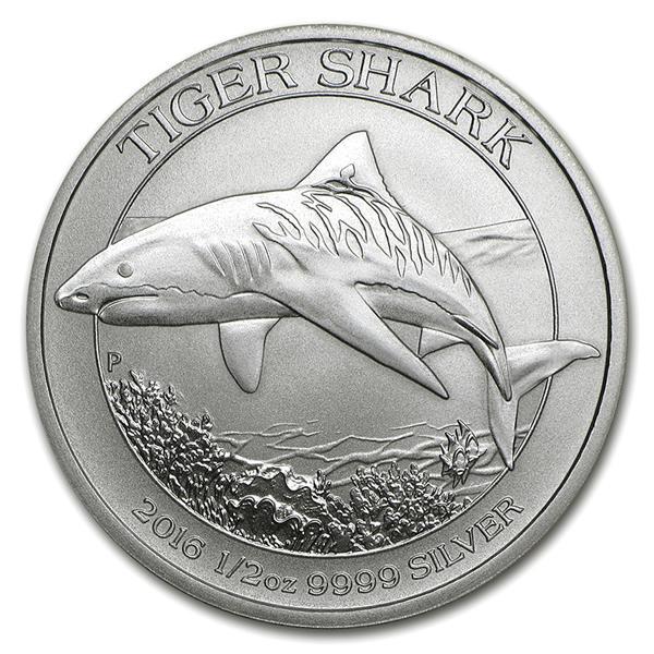 タイガーシャーク銀貨 1/2オンス 2016年 タイガーシャーク銀貨 1/2オンス 2016年製の販売 | 金貨や銀貨のご購入