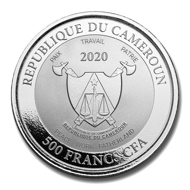 カメルーン マンドリル 銀貨 2020年 1オンス カメルーン マンドリル銀貨 1オンス 2020年製 クリアケース入り