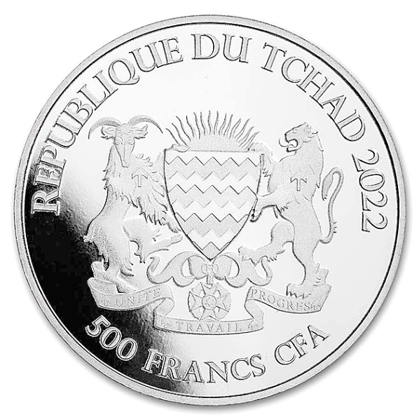 未使用 チャド 2022年 銀貨 1トロイオンス 999純銀 クロコダイル チャド クロコダイル銀貨 1オンス 2022年製の販売 | 金貨や銀貨