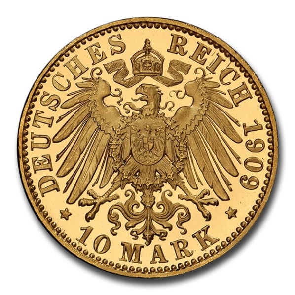ドイツ3マルク銀貨　1909年 美品』ドイツ・プロイセン王国ヴィルヘルム2世3マルク銀貨(1909