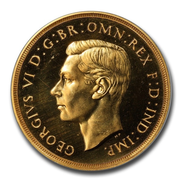ジョージ6世 2ポンド金貨 イギリス 1937年製 PR-66 PCGS アンティーク