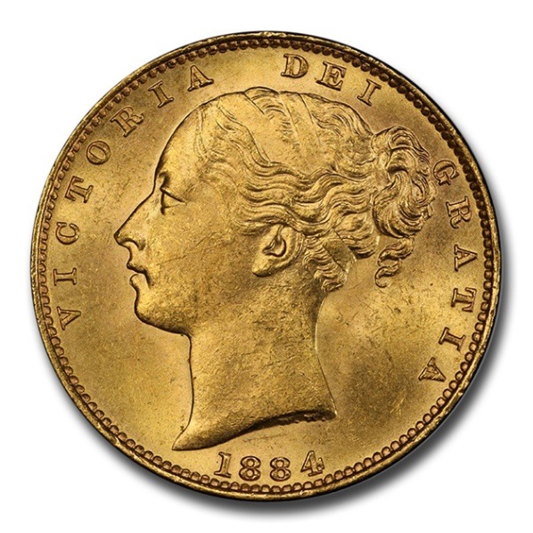 ヴィクトリア女王 ソブリン金貨 オーストラリア メルボルン 1884年製