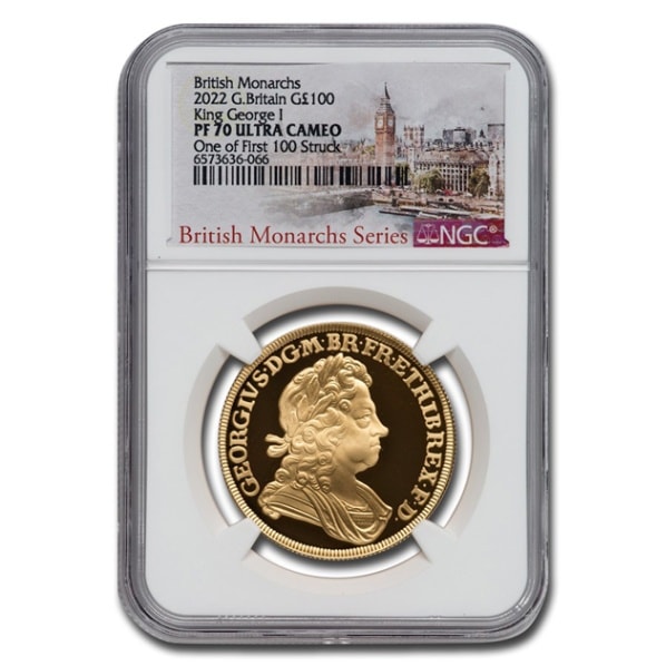 英国君主コレクション：ジョージ1世 100ポンド金貨 1オンス 2022