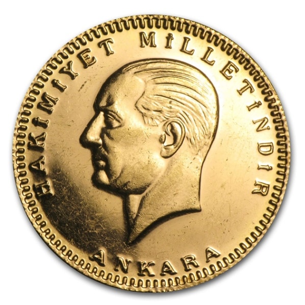 トルコ共和国初代大統領 ムスタファ・ケマル・アタテュルク金貨 500