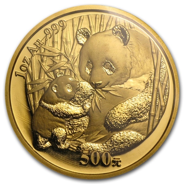 パンダ金貨 1オンス 500元 2005年製 中国人民銀行発行 BU 密封