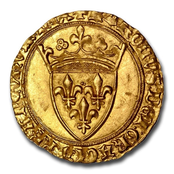 シャルル6世 エキュドール金貨 フランス 1380-1422年 MS-63 NGC