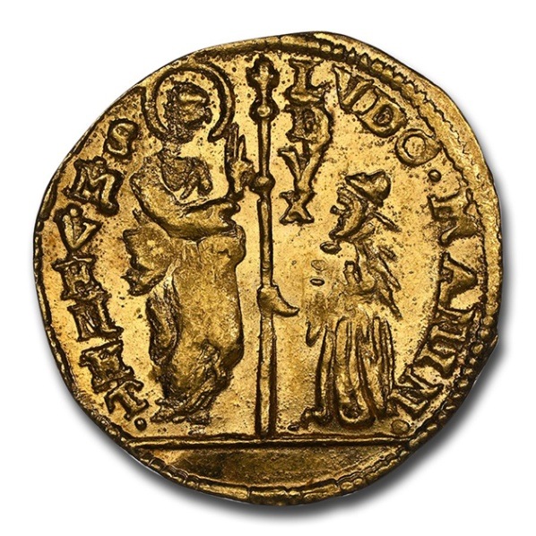 聖マルコ キリスト ゼッキーノ金貨 イタリア 1789-1797年 MS-65